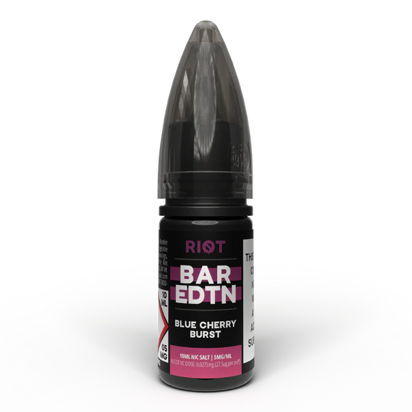 Blue Cherry Burst Nic Salt E-Liquid by Riot Squad bar Edition 10ml